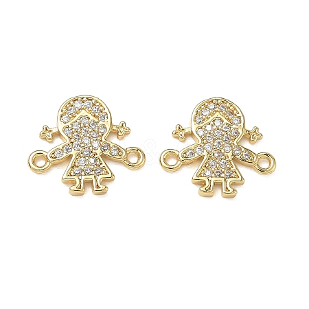 Brass Micro Pave Colorful Cubic Zirconia Connector Charms for Jewelry Making CU-CBAAA59-01G-03-1