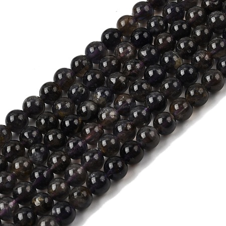 Natural Cordierite/Iolite/Dichroite Beads Strands G-P132-14-6mm-1