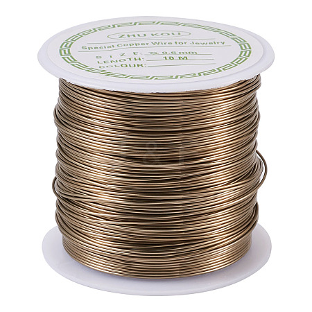 Round Copper Wire Copper Beading Wire for Jewelry Making YS-TAC0004-0.6mm-18-1