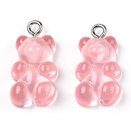 Resin Pendants RESI-WH0008-09B-1