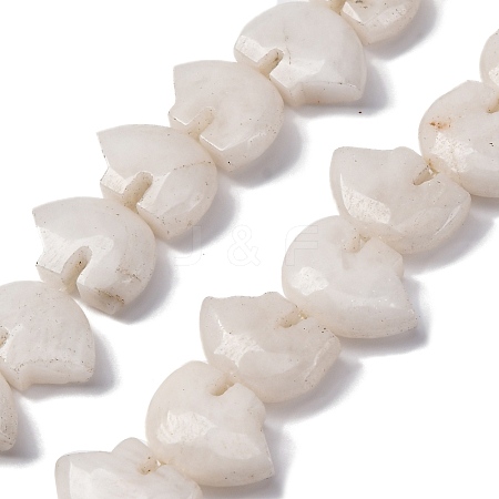 Natural White Jade Beads Strands G-F783-G10-01-1