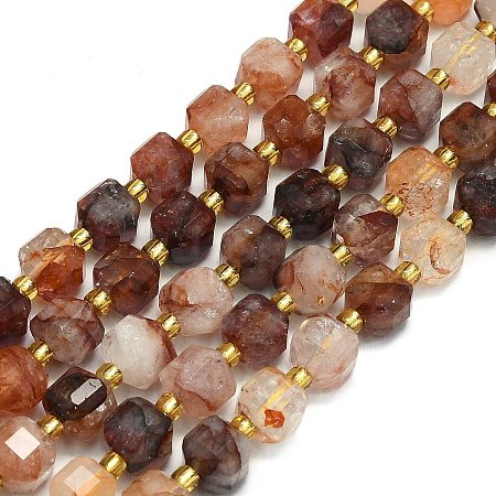 Natural Hematoid Quartz/Ferruginous Quartz Beads Strands G-I376-D62-01-1