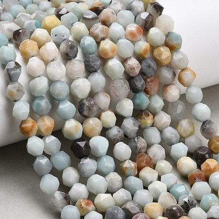 Natural Flower Amazonite Beads Strands G-F826-D01-01-1