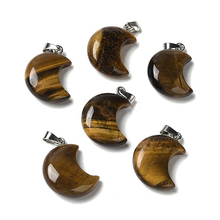 Natural Tiger Eye Pendants G-H035-01P-01-1