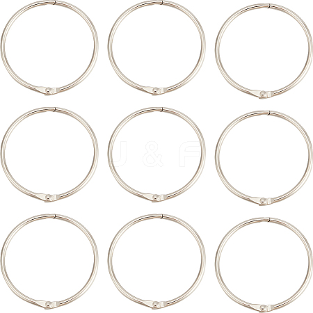 30Pcs Stainless Steel Loose Leaf Book Binder Hinged Rings FIND-BBC0002-24-1