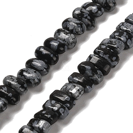 Natural Snowflake Obsidian Beads Strands G-Q167-B22-01-1