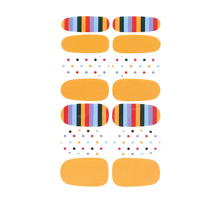 Rainbow Polka Dot Style Full Cover Nail Wraps Stickers MRMJ-T040-265-1