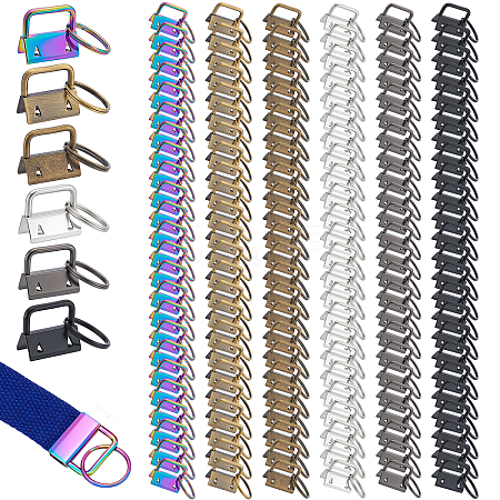 144Pcs 6 Colors Iron Ribbon Ends IFIN-WA0001-01-1