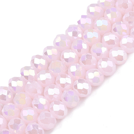 Electroplate Glass Beads Strands EGLA-A044-J6mm-B02-1