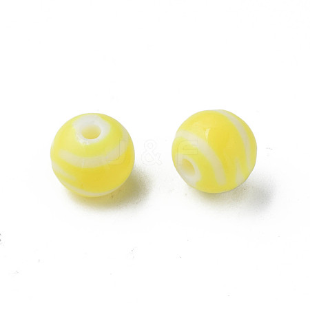 Opaque Striped Acrylic Beads MACR-S373-27D-06-1