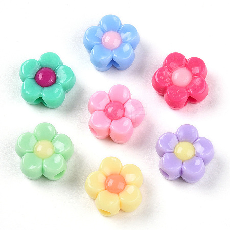 Opaque Acrylic Beads X-SACR-N018-13-1