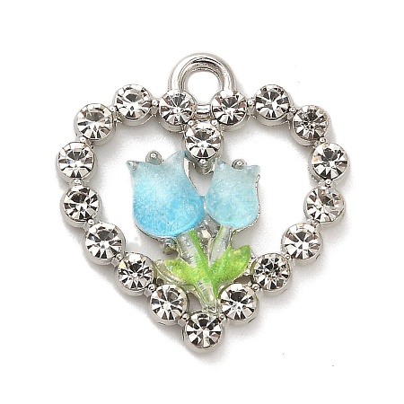 Platinum Alloy Glass Pendants FIND-Z068-05P-03-1