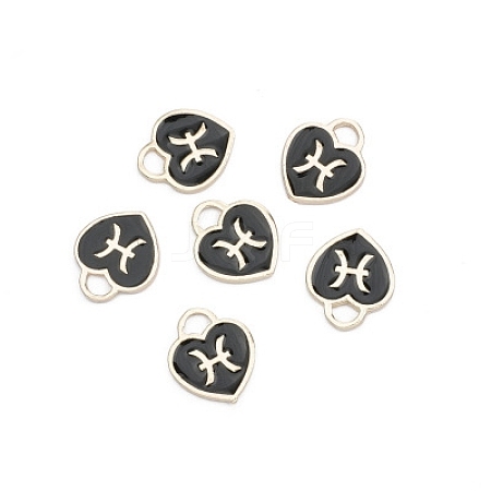 Alloy Enamel Charms with 12 Constellations ENAM-CJC0004-01E-1