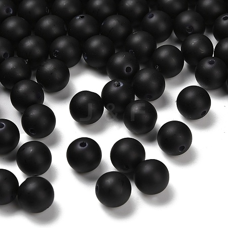 Frosted Plastic Imitation Pearl Beads KY-F022-10mm-05-1