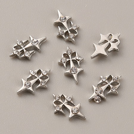 Star Zinc Alloy Rhinestone Cabochons FIND-WH0150-81P-1