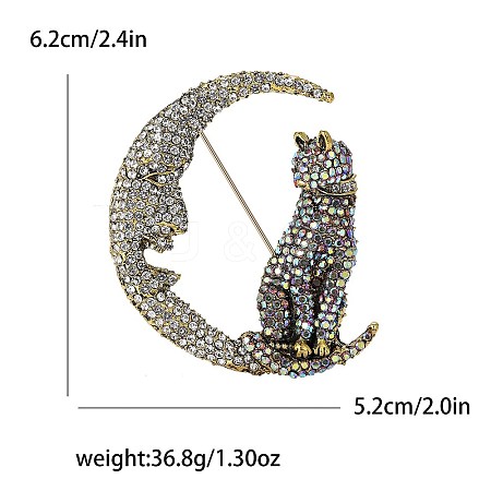 Alloy and Glass Rhinestone Brooch PW-WG8947A-02-1