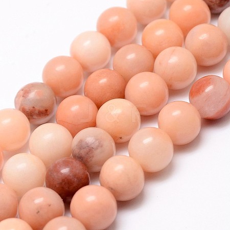 Natural Pink Aventurine Beads Strands G-P257-05-8mm-1