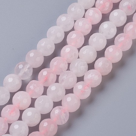 Natural Rose Quartz Beads Strands G-C065-8mm-3-1