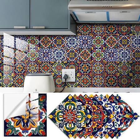 PVC Tiles Moroccan Design Self-Adhesive Wall Stickers PW24030230561-1