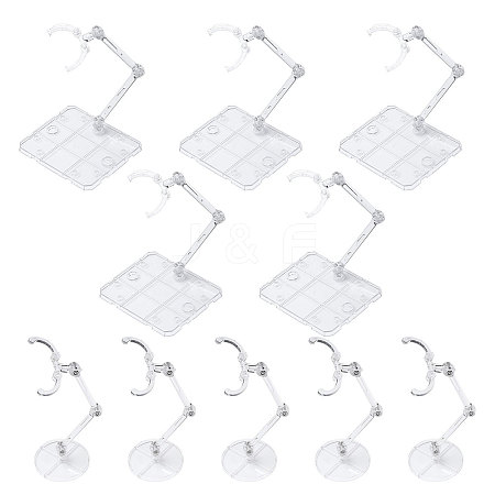 Globleland 10Pcs 2 Styles Plastic Model Assembled Action Figure Display Holders FIND-GL0001-79-1