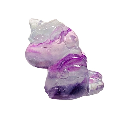 Natural Fluorite Unicorn Home Desktop Decoration PW-WGFDBF0-02-1