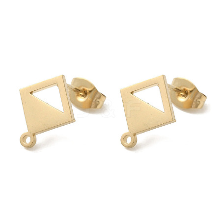 Ion Plating(IP) 304 Stainless Steel Stud Earring Findings STAS-I206-85G-1