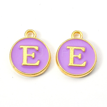 Golden Plated Alloy Enamel Charms X-ENAM-S118-10E-1