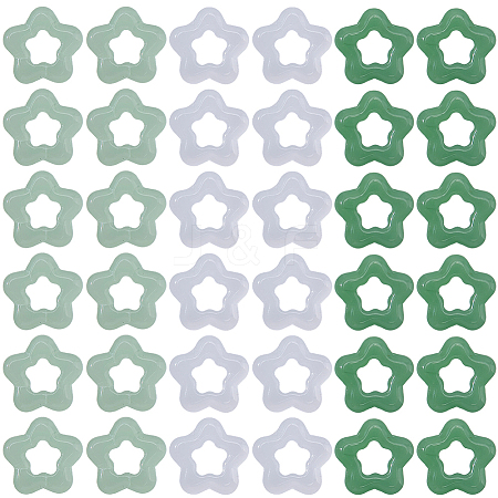 90Pcs 3 Colors Glass Imitation Jade Button Pendants DIY-SC0032-65-1