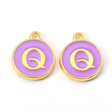 Golden Plated Alloy Enamel Charms X-ENAM-S118-10Q-1