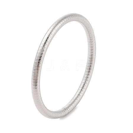 Non-Tarnish 304 Stainless Steel Grooved Ring Bangles for Women Men BJEW-Z064-03P-1