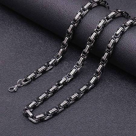 Titanium Steel Byzantine Chains Necklaces FS-WG56795-161-1