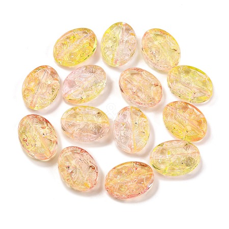 555Pcs Transparent Two Tone Acrylic Beads MACR-K359-25A-1