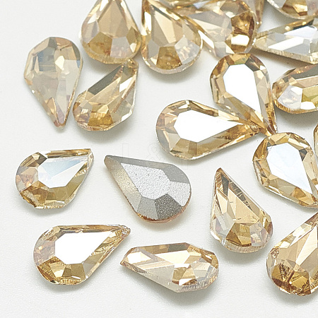 Pointed Back Glass Rhinestone Cabochons RGLA-T082-5x8mm-06-1