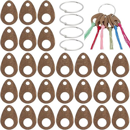 100Pcs Wood Floss Bobbin DIY-BC0013-82B-1