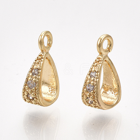 Brass Cubic Zirconia Tube Bails LS-KK-S350-380G-1