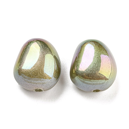 Spray Painted ABS Plastic Beads KY-C017-03B-1