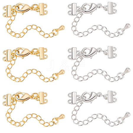 8Pcs Brass Chain Extenders FIND-BBC0004-99A-1