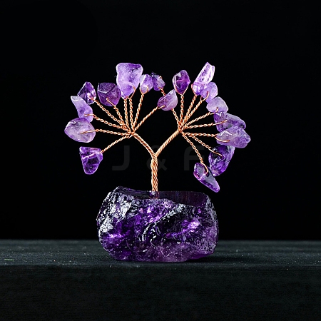 Natural Amethyst Chips Tree Decorations PW-WG50377-01-1