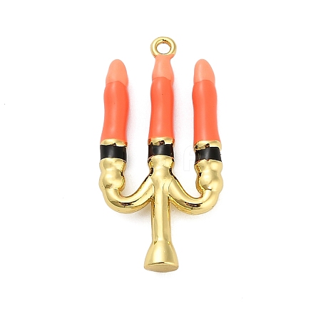 Halloween Brass Enamel Pendants KK-F915-01J-G-1
