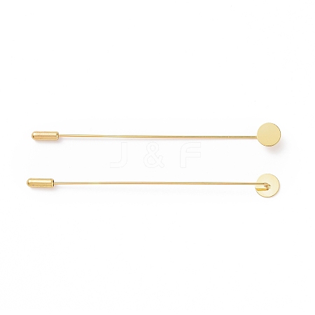 Brass Lapel Pin Base Settings X-KK-I693-02E-G-1