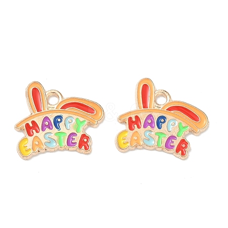 Easter Alloy Enamel Pendants ENAM-I055-01KCG-05-1