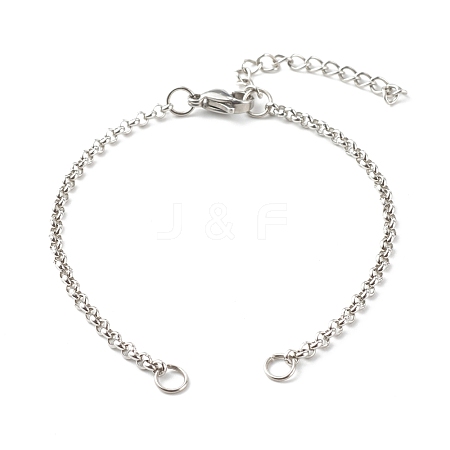 304 Stainless Steel Chain Bracelet Makings AJEW-JB00994-1