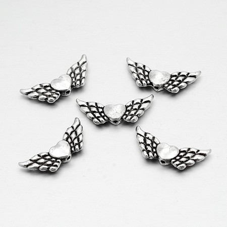 Tibetan Style Alloy Wing Beads LS-TIBEB-M027-AS-1