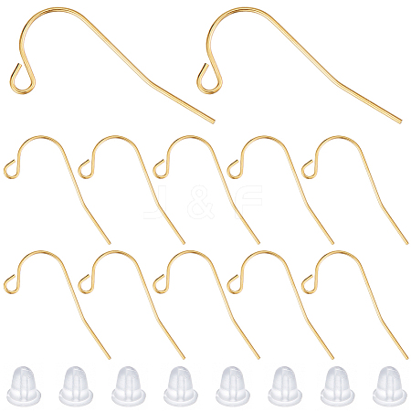 100Pcs 304 Stainless Steel Earring Hooks STAS-BBC0008-78A-1