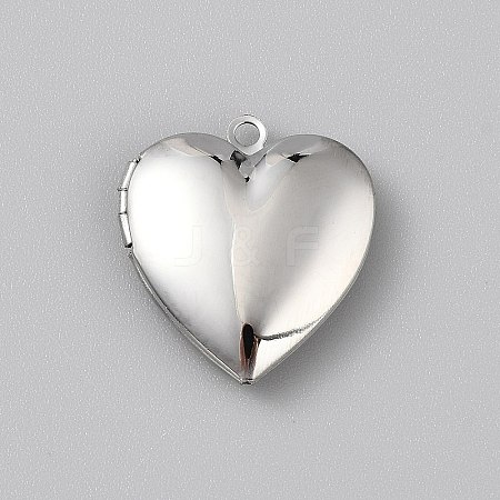 316 Surgical Stainless Steel Locket Pendants STAS-WH0044-75P-1