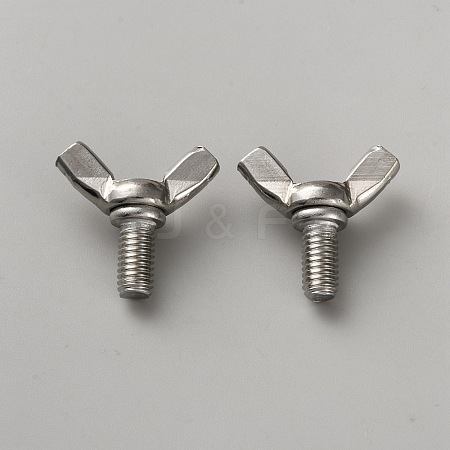 304 Stainless Steel Butterfly Wing Nut Screws DIY-WH0888-481A-P-1
