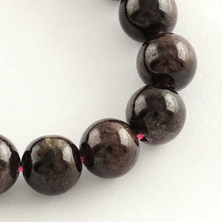 Natural Garnet Gemstone Bead Strands LS-G-R263-10mm-1