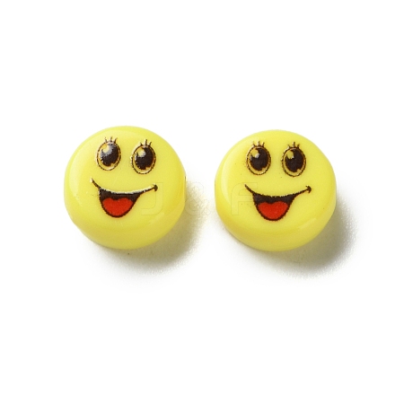 Opaque Acrylic Beads OACR-D301-01-1