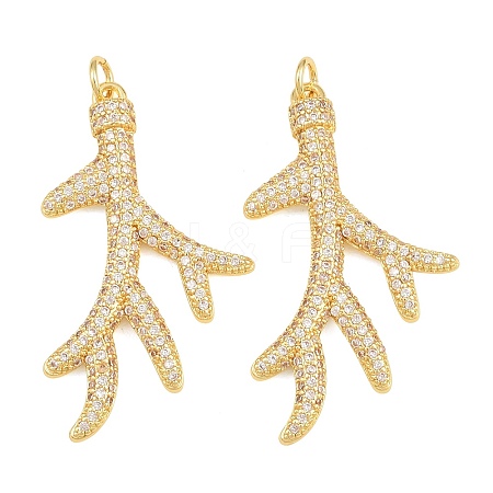 Brass Micro Pave Cubic Zirconia Pendants CU-CBAB3AD-01G-01-1