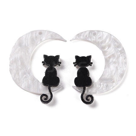 Halloween Printed Acrylic Pendants MACR-M021-01-1-1